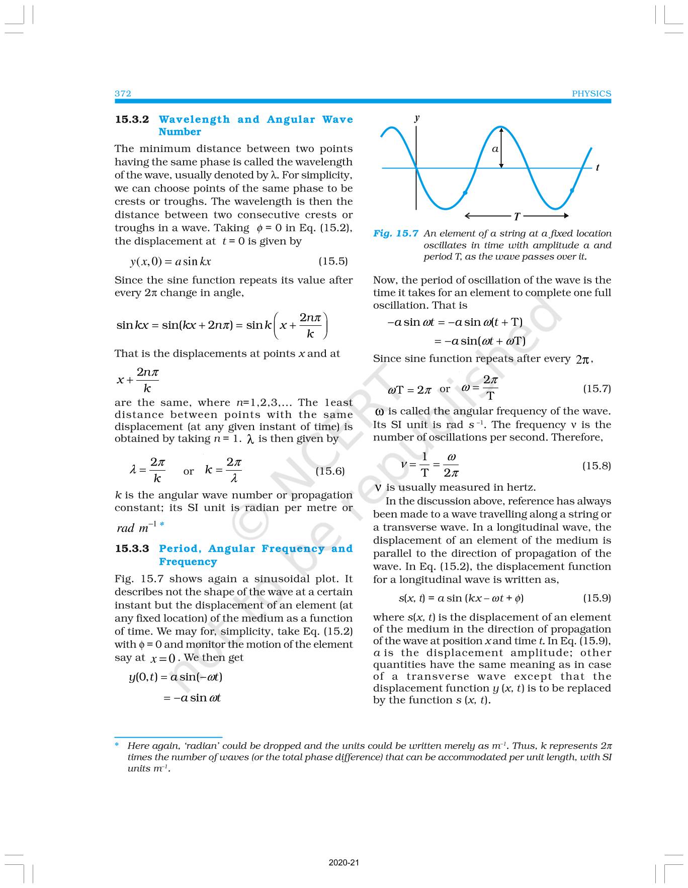 Waves Ncert Book Of Class 11 Physics Part Ii 1385